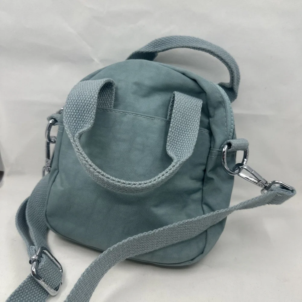 Zurv Bobo Crossbody Bag Green Nylon Multi Pocket Messenger Womens Small - Picture 7 of 7